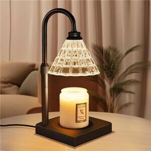 Candle Warmer Lamp with Dimmer, 2H/4H/8H Timer, Compatible with Yankee Candle